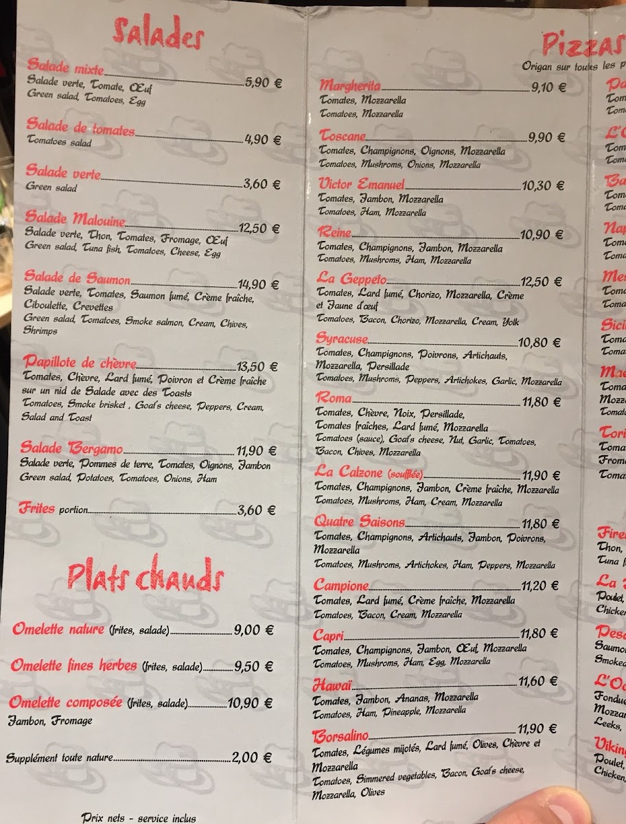 Pizzeria Le Borsalino Menu - Image 5